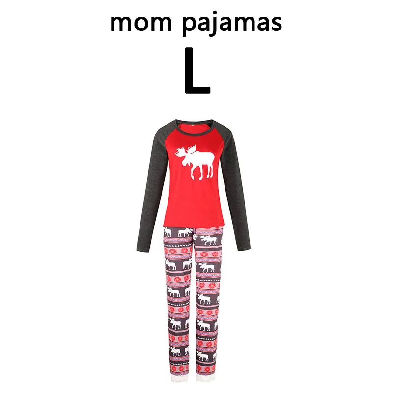 red mama L Рождественская одежда для сна для мамы, папы и ребенка комплект одинаковых рождественских пижам для семьи, мужская и женская одежда для сна домашняя одежда для мамы и меня комплект пижам - Цвет: red mama L