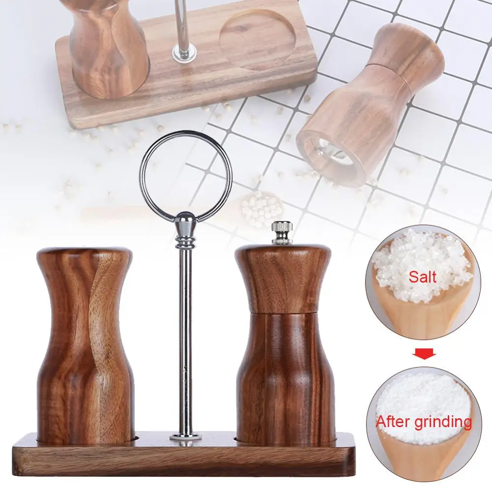 Ручная мельница Rubberwood для соли перца измельчитель кухни и ресторана специй