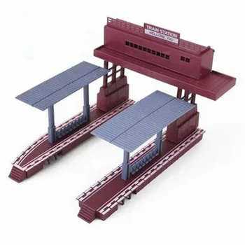 

1:87 HO Scale Railway Scene Decoration Station Model for Sand Table Model Building