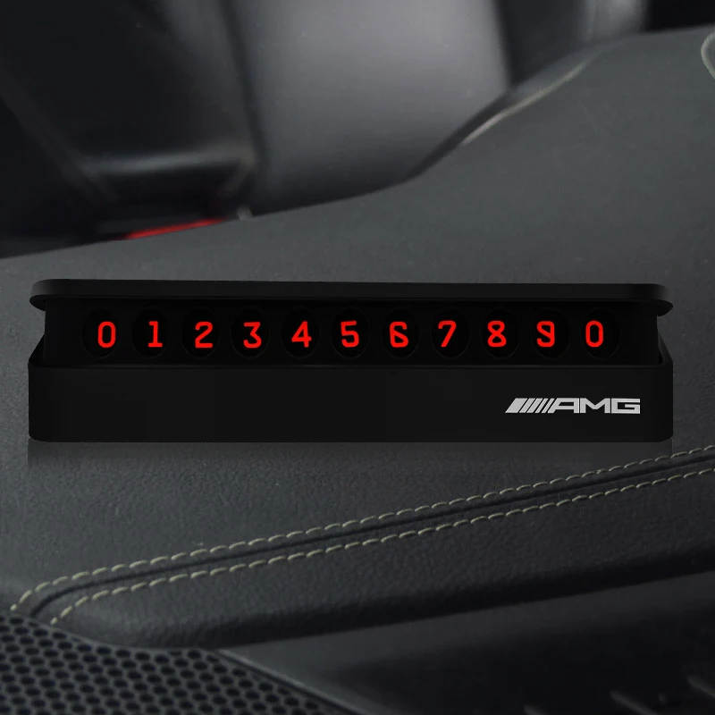 

Car Temporary Parking Card Phone Number Card Plate sticker For Mercedes-Benzs AMG GLC GLE CLA GLA W205 W211 W213 Car Accessories