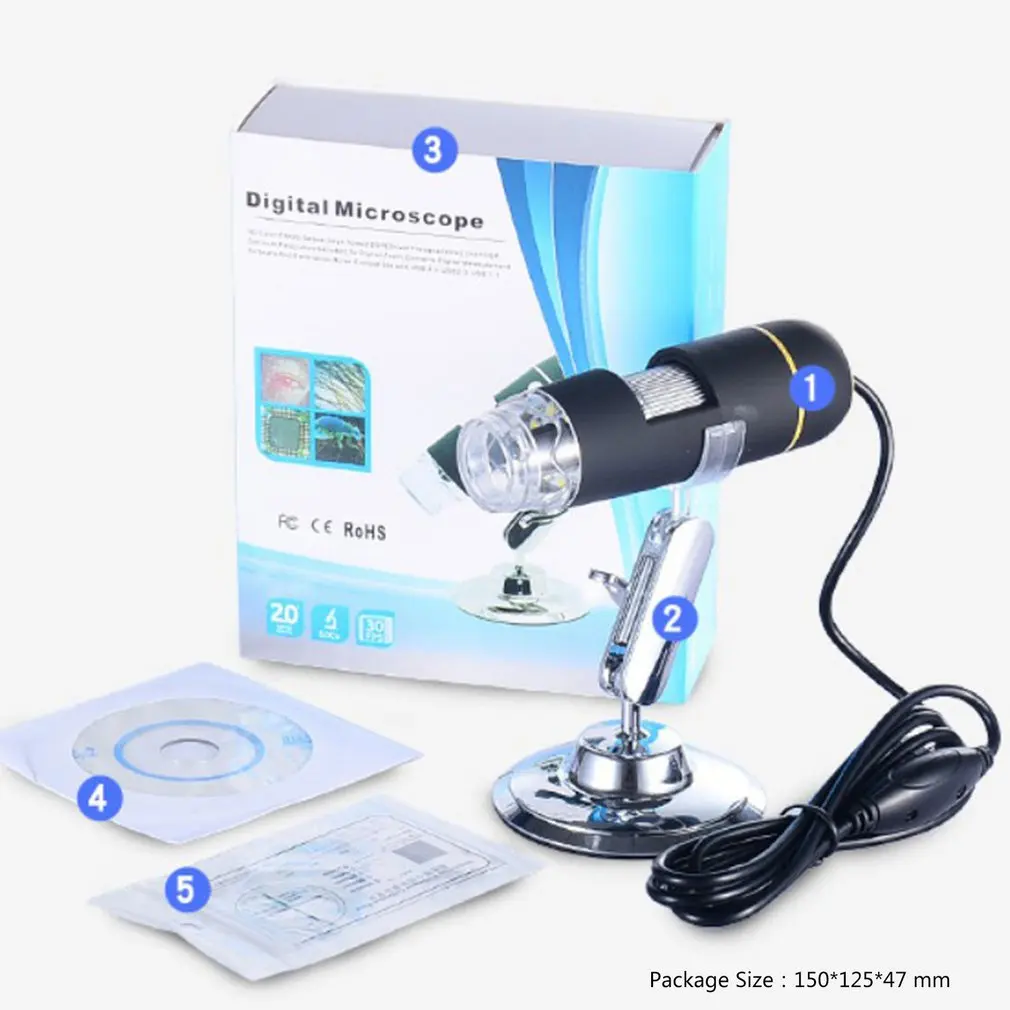 500X200W HD Цифровой Микроскоп USB электронный микроскоп Лупа для биологии промышленности