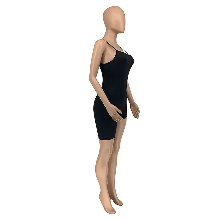 BKLD Summer Outfits For Women 2024 New Sexy Spaghetti Strap Irregular Bodycon Fitness Casual Rompers Womens Jumpsuit Shorts