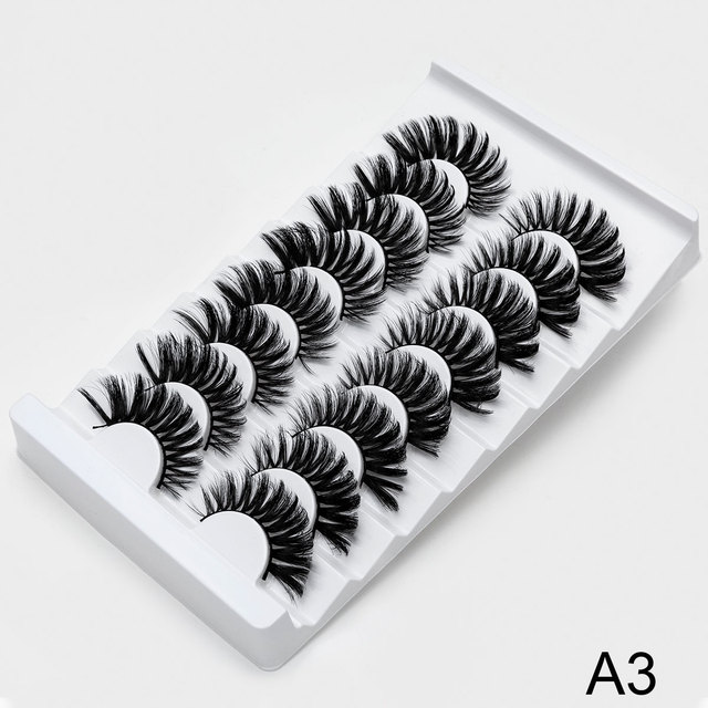 3D Faux Mink Lashes Natural False Eyelashes Dramatic Volume Fake Lashes Makeup Eyelash Extension Silk Eyelashes