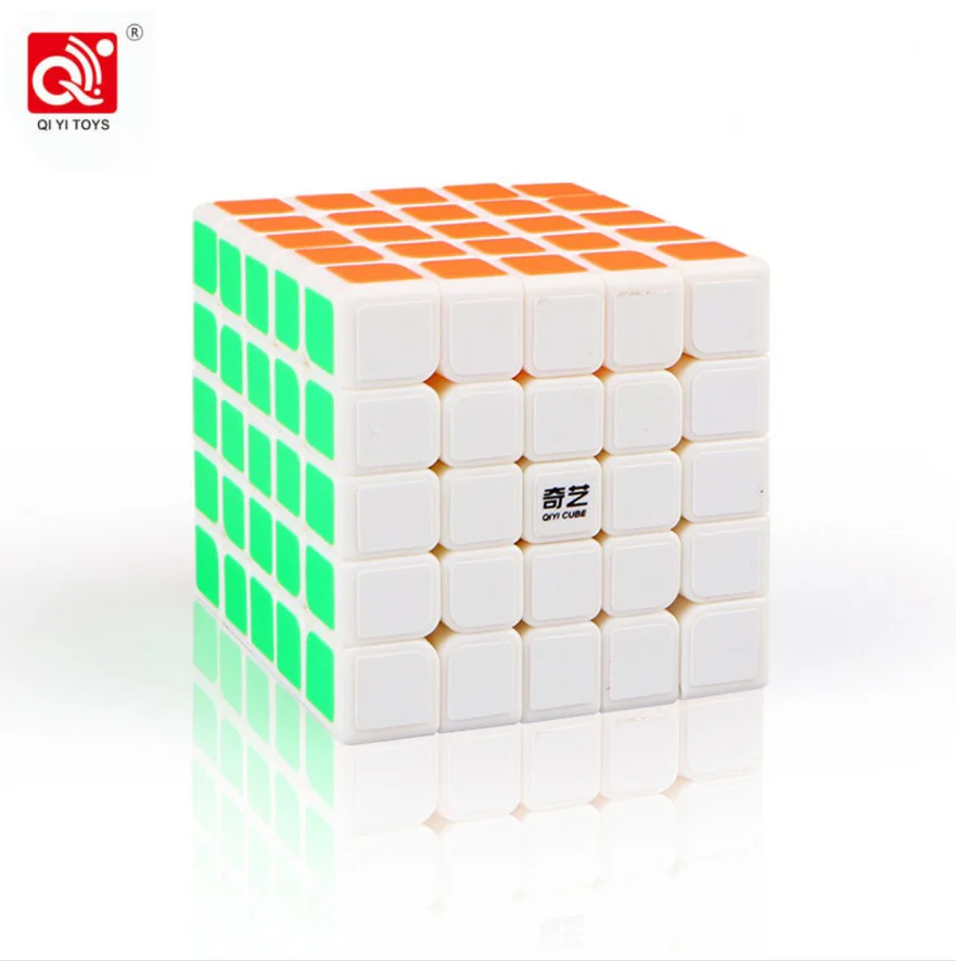QiYi QiZheng, 5x5x5, магический куб, черная наклейка, профессиональные скоростные Детские кубики, игрушки, головоломка, обучающая, Cubo Magico, Подарочные игрушки - Цвет: 1