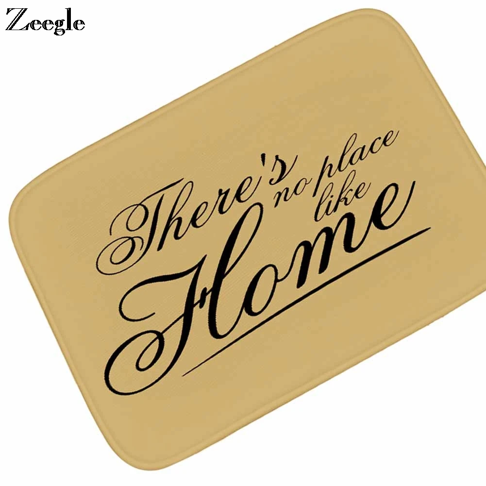 Zeegle Floor Mat Doormat Anti Slip Flannel Soft Foot Mat Indoor Carpet Absorbent Bathroom Doormat Outdoor Door Mat Hallway Rug