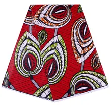 Африканская восковая ткань горячая красная ветровая хлопковая ткань с принтом простая Геометрическая ткань батик хлопок однотонная