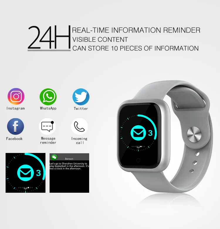 Для Android IOS смарт-часы для мужчин кровяное давление Smartwatch для женщин монитор сердечного ритма фитнес-трекер часы спортивная мода