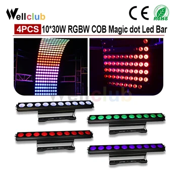 

4pcs Wall Washer Led Bar Light 10 Dot 30W Led COB Dj Light Bar Dmx Individual Control Stage Light For Landscape Lighting