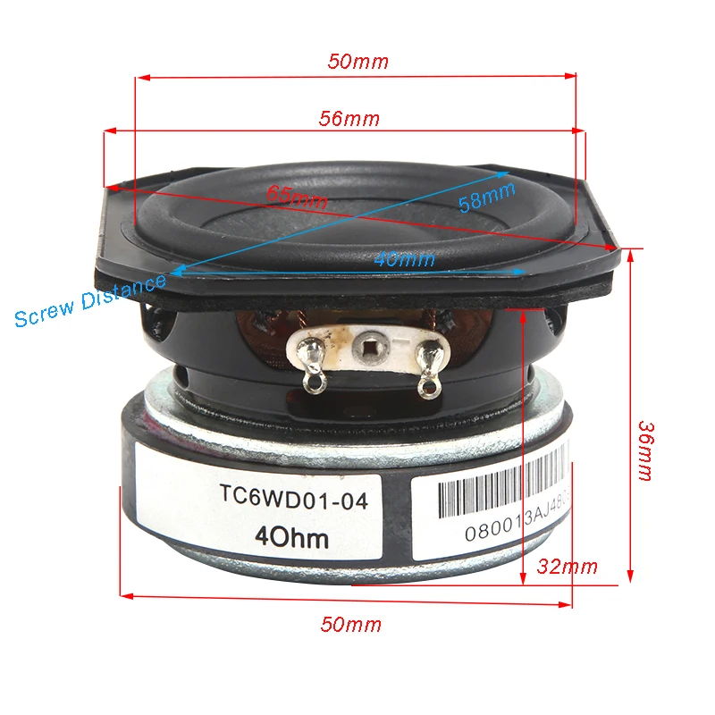 Unidade de Alto-falante de Alcance Alto-falante para Áudio Som de Boa Completo Tamanhos 55mm Woofer Midrange Doméstico Diy Qualidade Borracha 2 4ohm 20w - Image 6