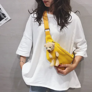 

2020 New Women Fanny Pack Cute Waist & Chest Bag Ladies Belt Bag Bum Pochete Sac Banana Female Waist Pack FASHION