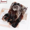 2025 New Lady Real Rex Rabbit Fur Hat Natural Warm Rex Rabbit Fur Hat Scarf Women Hand Knitted Soft Real Rabbit Fur Caps Scarves 1