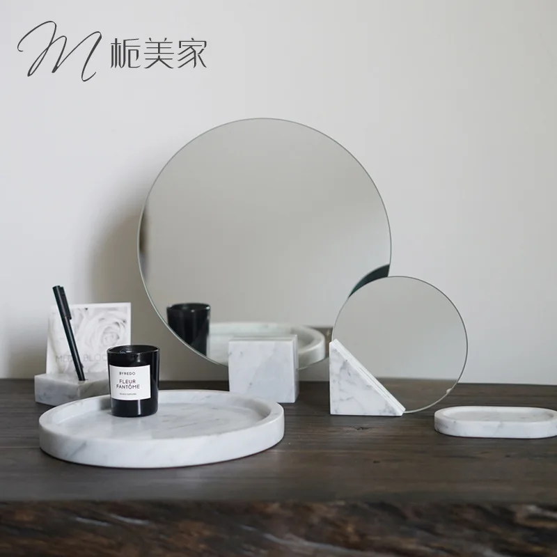 Zhi US Home Simple European Home Accessories Natural Marble Photo Frame Studio Model Soft Loading Decoration