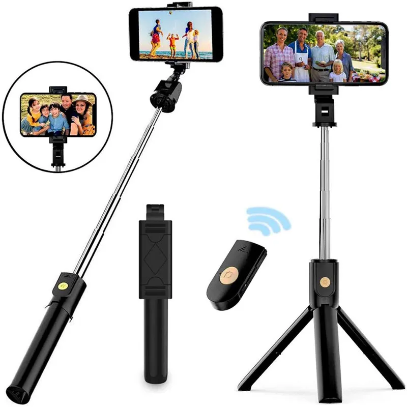 Palo de selfi inalámbrico con Bluetooth, trípode plegable para Xiaomi Redmi Huawei iPhone 12 Samsung Smartphone Android ios