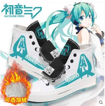 

Anime cartoon fashion students high help cosplay cos Hatsune Miku shoes canvas shoes casual comfortable men and woman