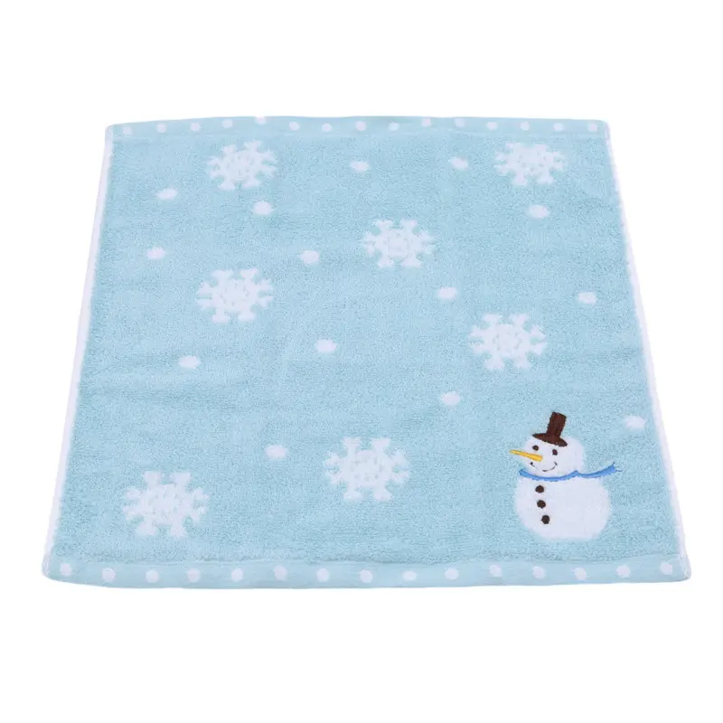 Детские банные полотенца с милым рисунком снеговика и снежинки для мальчиков и девочек, хлопковые мочалки для новорожденных, полотенца для ванной и душа