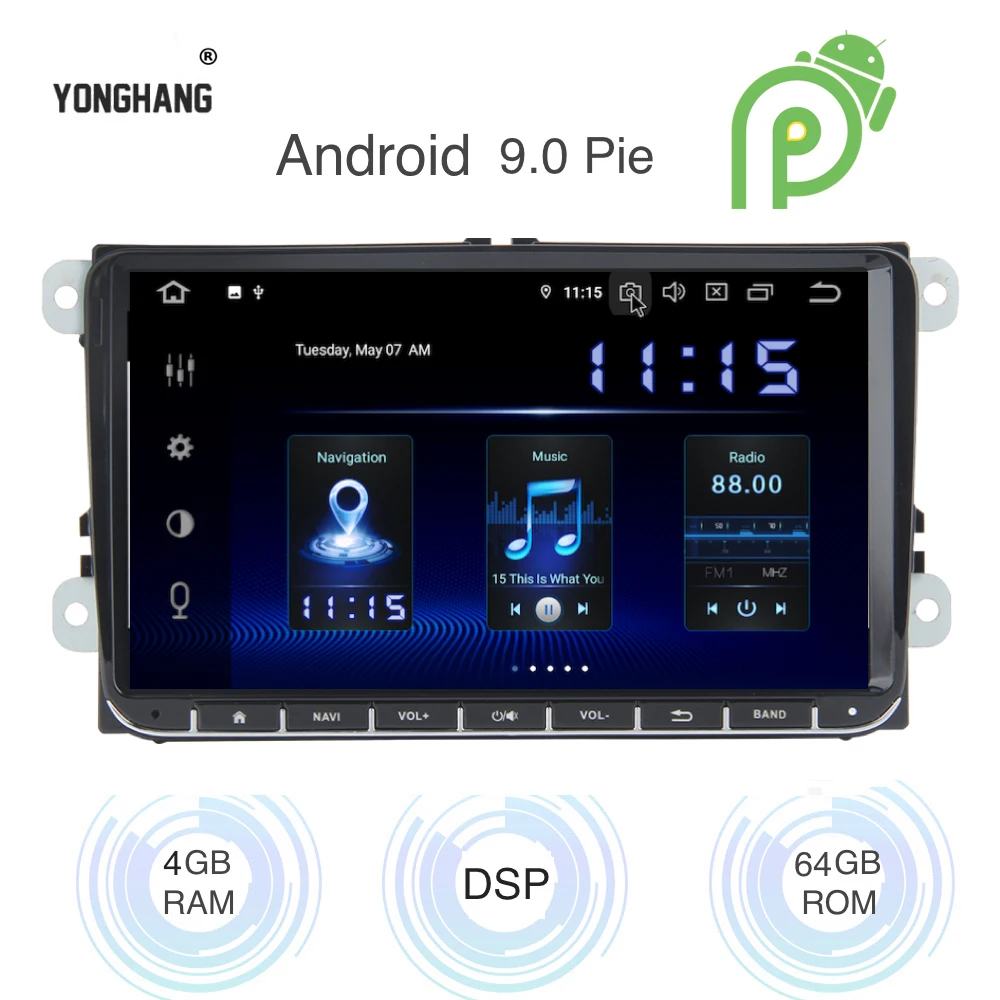 Android 9,0 автомобильный радиоприемник 2 Din gps Navi для GTI Jetta Golf Polo Passat сиденье Leon Altea PX6 DSP ips HDMI 4 Гб+ 64 Гб wifi