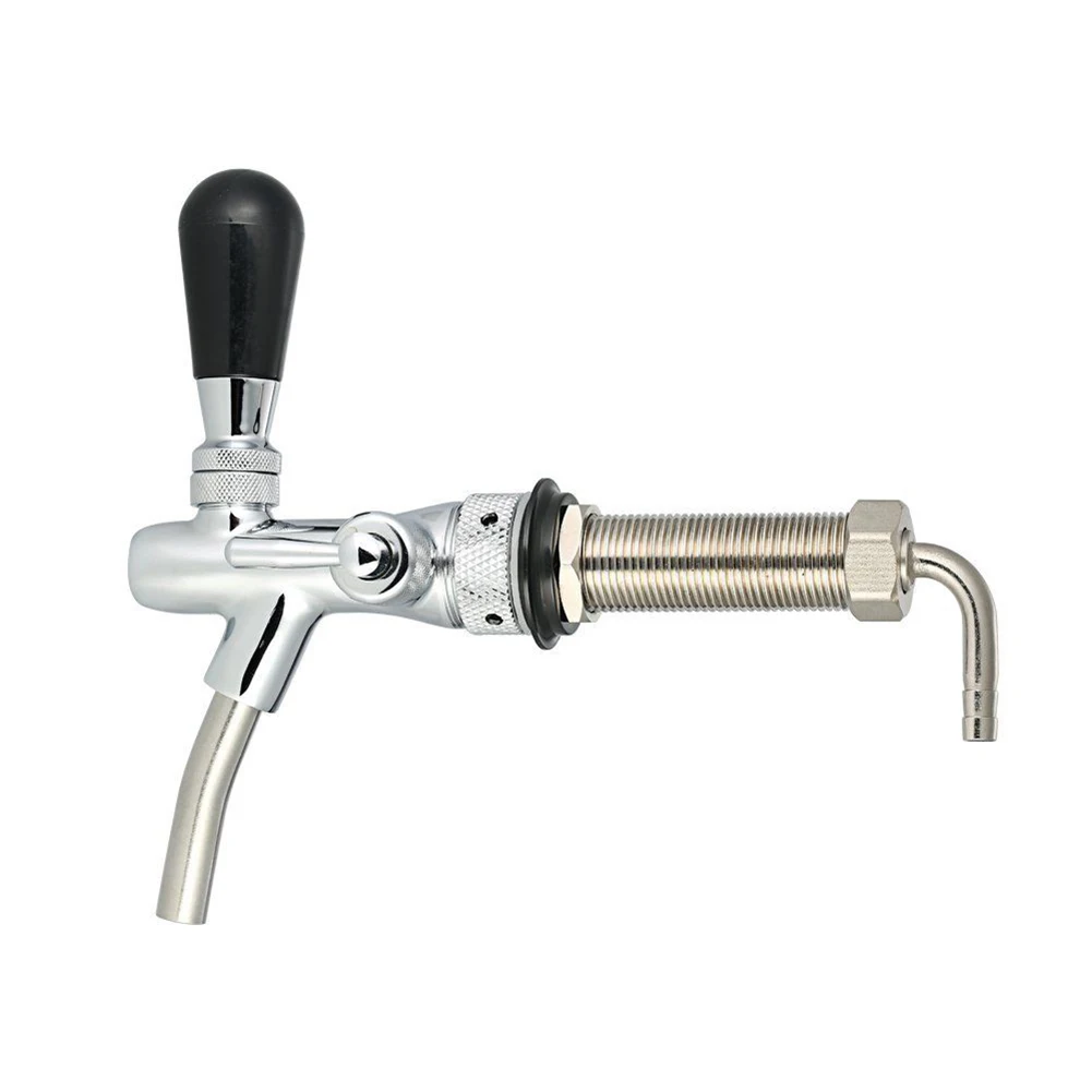 

Beer Tap Faucet Adjustable G5/8 Long Shank Chrome Plating Anti-rust Flow Controller AUG889