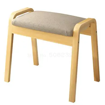 

Household Small Stool Fashion Creative Small Bench Living Room Solid Wooden Low Stool Sofa Stool Simple Modern Dressing Stool