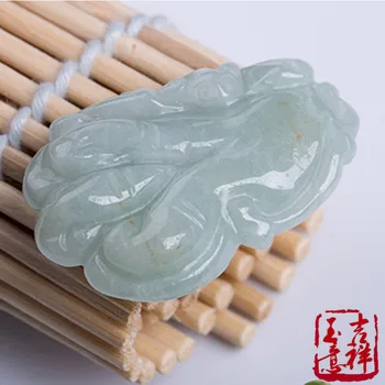 

Hand carving Jade stones 3D Fingered citron Decoration Natural Emerald quartz crystals Burma Jade Jewelry pendant Best gifts