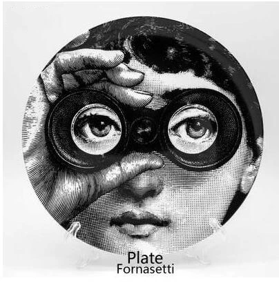 Rosenthal Piero fornasetti настенная декоративная тарелка 8 дюймов тарелка керамическая настенная подвесная декоративная доска художественная тарелка - Цвет: 5