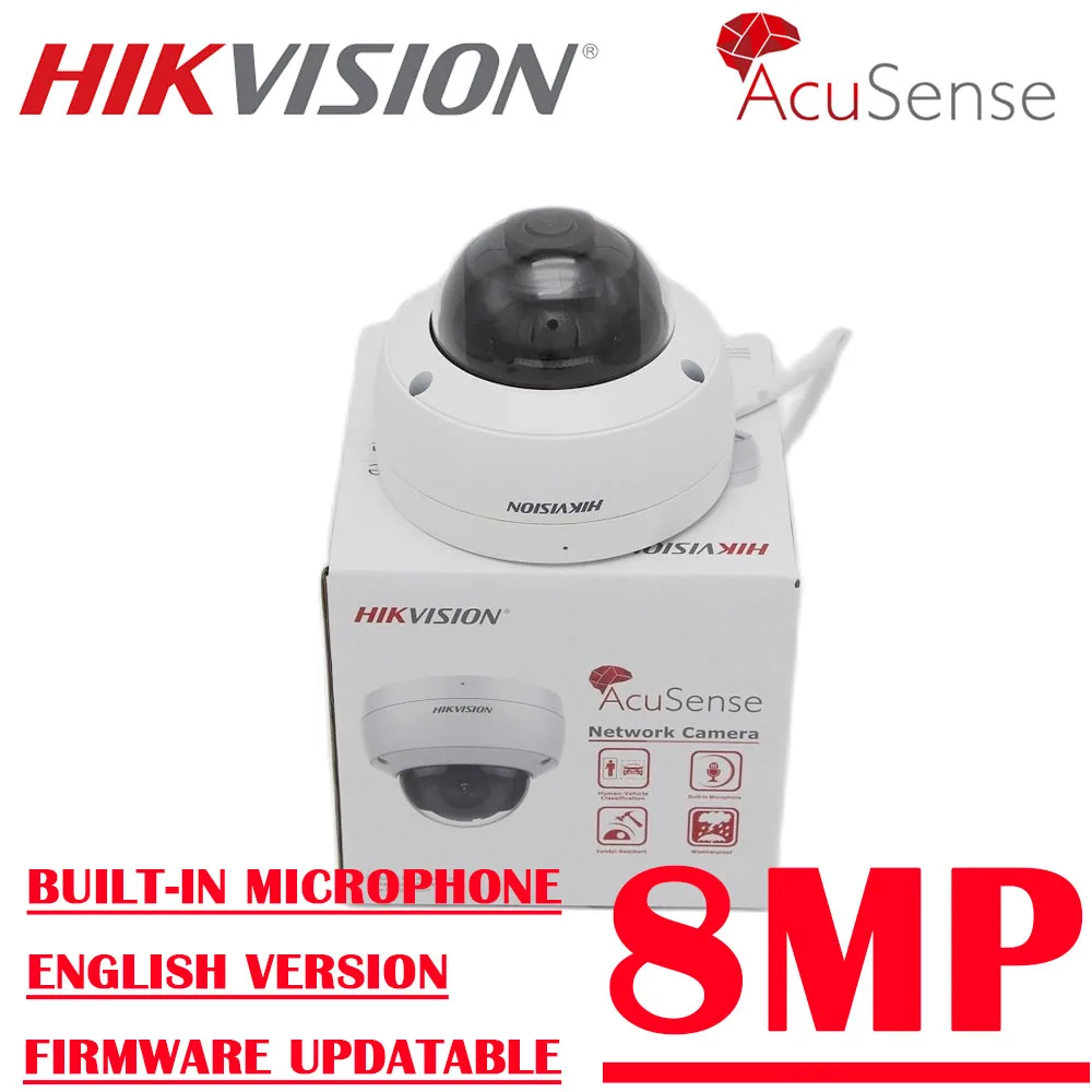 8MP 4K Hikvision DS-2CD2183G2-IU more than DS-2CD2183G0-IU WDR Fixed IP IR CCTV POE Dome Network Camera with Build-in Mic | Безопасность