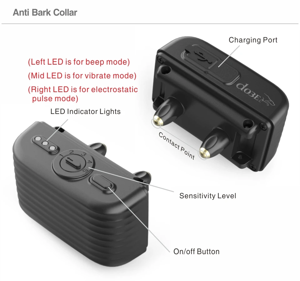 4th Dog training bark collar DB500