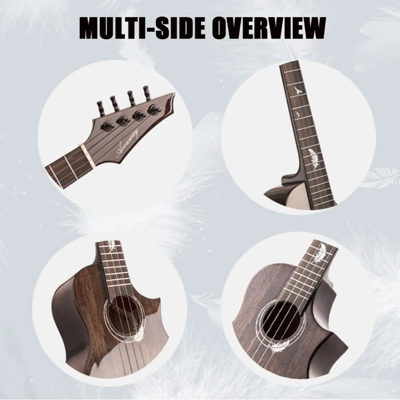 Acouway Ymt 26inch Tenor Ukulele Ukelele Hawaii Guitar 2a Solid Mahogany Top Glossy Finish