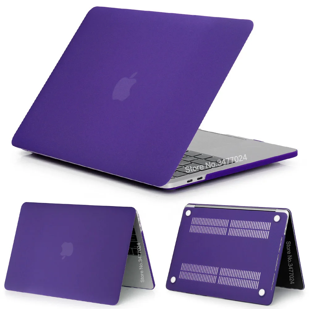Матовый чехол для ноутбука apple Macbook Pro 13 дюймов новая модель A1706 A1708 A1989 A2159, для Mac New pro 13,3 с сенсорной панелью - Цвет: new purple-Matte
