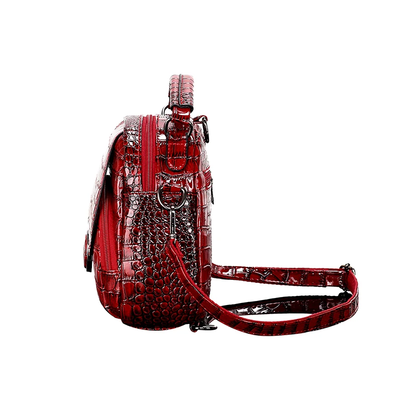 Fashion Pu Leather Women Backpacks Crocodile Pattern Vintage Small Shoulder Bag Female Alligator Sac A Dos Mochila Feminian New