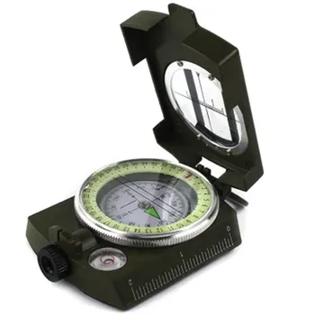 

1Pc Pocket Military Army Geology Metal Compass Military Green Color New