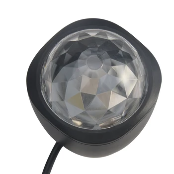 

Crystal USB Powered Bar Atmosphere Mini Party Stage Lamp Inner Car DJ UV Flashing Disco Light Voice Activated KTV