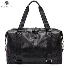 Мужская сумка, сумки-тоуты из искусственной кожи, багажные дорожные сумки, большая сумка на плечо, Большая вместительная сумка SZHIY, Большая вместительная сумка на плечо
