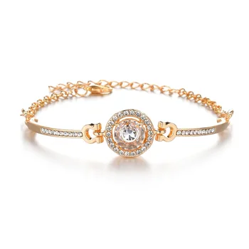 

New Style Rose Gold Popular Bracelet Eight Heart Eight Arrows Man-made Diamond Simple Women's Wear Bracelet Korean-style Crystal