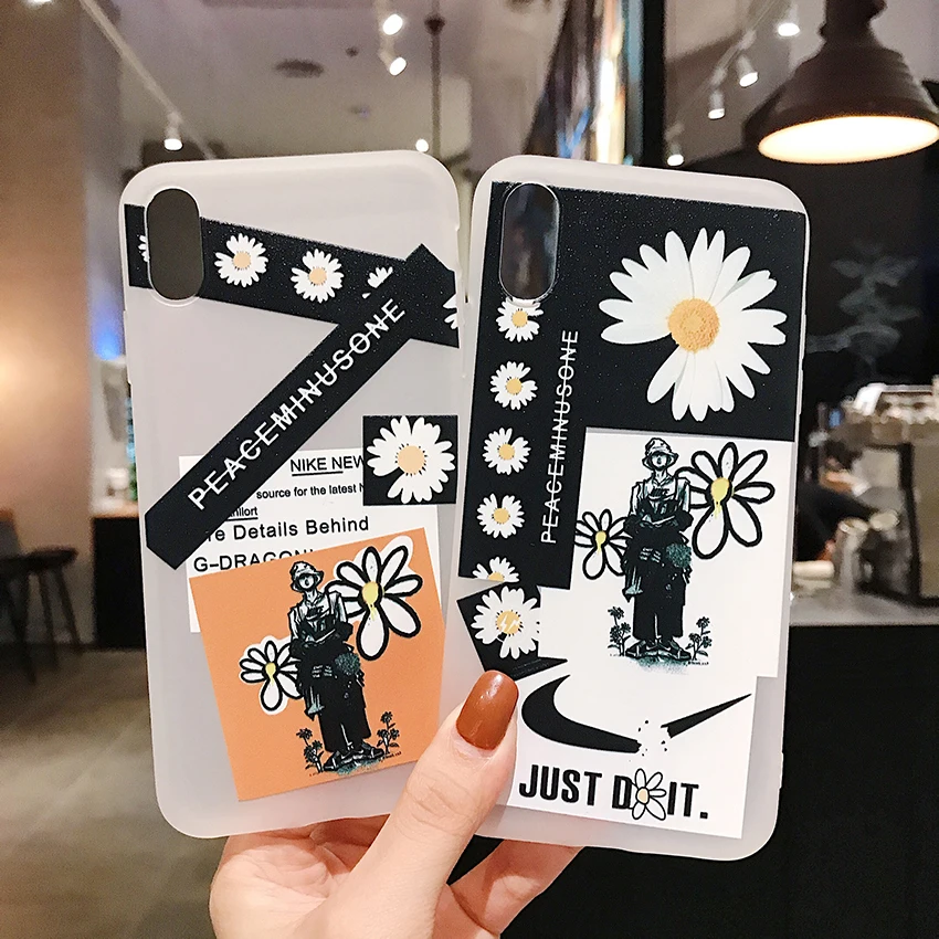 

Cute Luxury Paint Daisy Flower Soft Silicone Case Cartoon TPU case For Vivo Y17 S1 Y91C V15 pro Y95 V7 V5 V9 Y71 Y91 Y81 V5plus