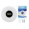 ESCAM 2 in 1 LCD Display Carbon Monoxide & Smoke Combo Detector Battery Operated CO Alarm with LED Light Flashing Sound Warning ► Photo 3/6