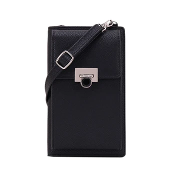 

Ms. Lychee Vertical Section Pattern Messenger Mobile Wallet Phone Package Multifunction Messenger