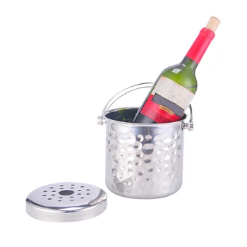 

Stainless Steel Ice Cubes Bucket Champagne Beer Wine Rapid Cooling Storage Wine Barrel Ktv Club Bars Night Party Supplie
