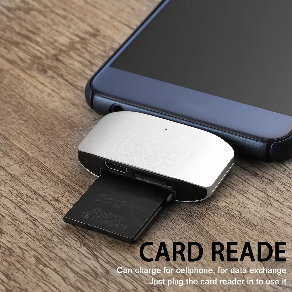 3 в 1 USB 3,0/Micro 2,0/type C 3,0 кард-ридер безопасность цифровая карта TF t-мигающий кард-ридер комбинация для ПК ноутбука type C