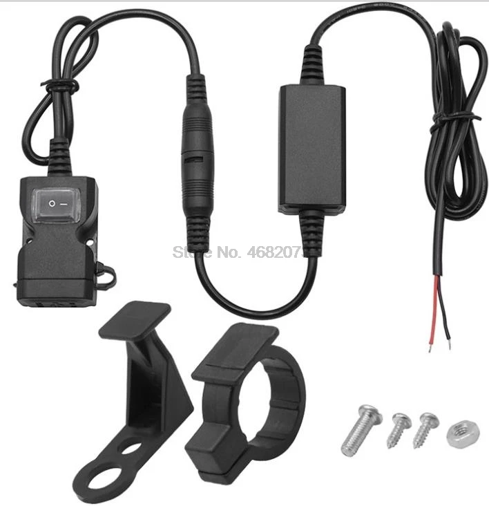 Через DHL или Fedex 50 шт двойной USB порт водонепроницаемый мотоцикл руль зарядное