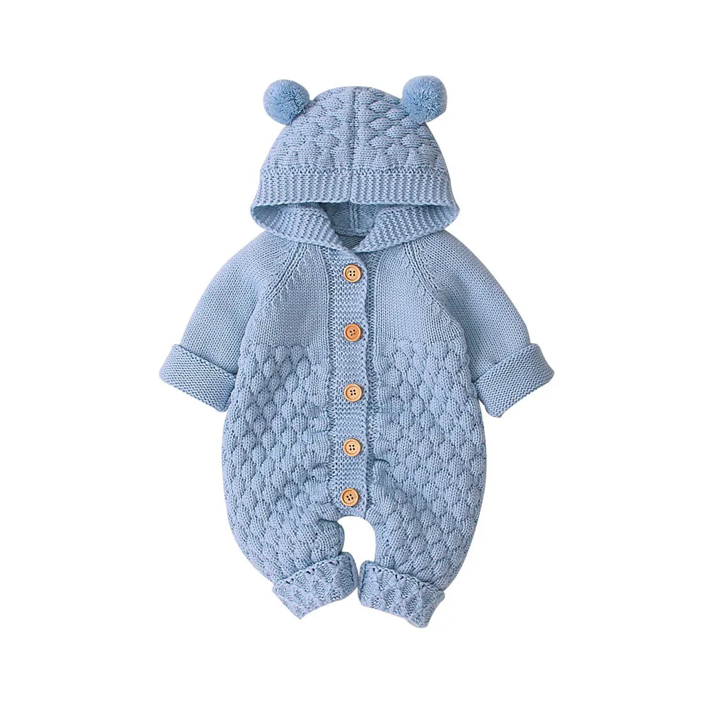 Одежда для новорожденных; Комбинезоны для детей; зимний комбинезон; комбинезон для детей; теплое пальто; вязаная верхняя одежда; комбинезон с капюшоном;#4