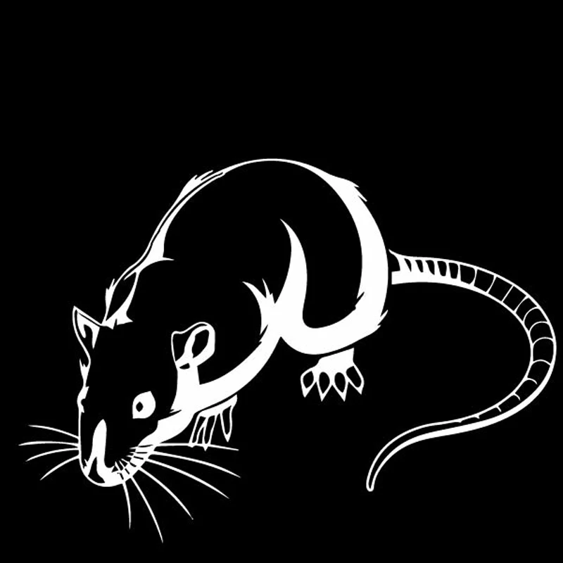 

Car Sticker Cartoon Mouse Decorative Car Sticker PVC Decals Car Boot Accessories Black/silver 16.4cm * 11.7cm