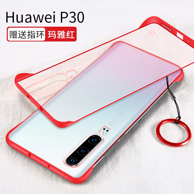 SMORSS полупакет чехол для телефона для huawei p30 pro без полей Матовый Жесткий Корпус Ультратонкий прозрачный силиконовый защитный чехол p30 - Цвет: Красный