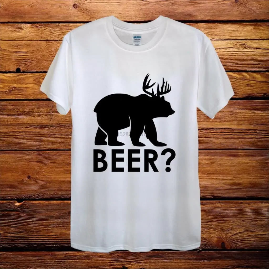 Beer Deer Bear Moose Elk Hunting Top Design T Shirt Men Unisex Women Fitted Fun AliExpress