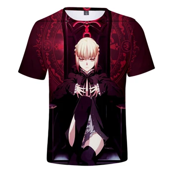 

Animation Fate/stay Night hort-sleeved T-shirt 2019 New T-shirt Trend Casual Short-sleeved Kop casual Basic Popular