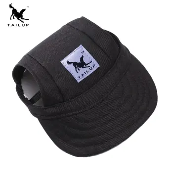 

Fashion Dog Cat Baseball Visor Hat Cap With Ear Holes Oxford Cloth Canvas Sunbonnet Adjustable Strap Pet Accessories