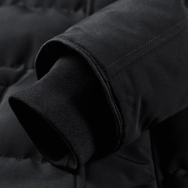 Куртка мужская зимняя повседневная черная зимняя куртка мужская ветровка Теплая стеганая меховая парка с капюшоном модная верхняя одежда пальто размера плюс 6XL 7XL 8XL