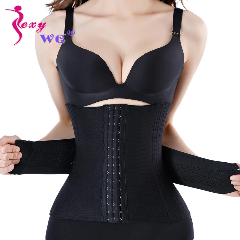 

SEXYWG Slimming Body Shaper Waist Support Belt for Women Shapewear Waist Trainer with 16 Steel Bone Firm Pulling Strap Underwear