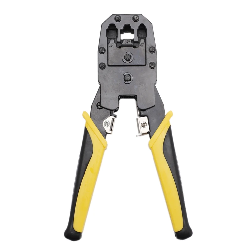 1 Set Portable Multi-Function Crimping Pliers Screwdriver Set RJ45 RJ11 RJ12 Network Crystal Head Cable Clamp with Cable Tester
