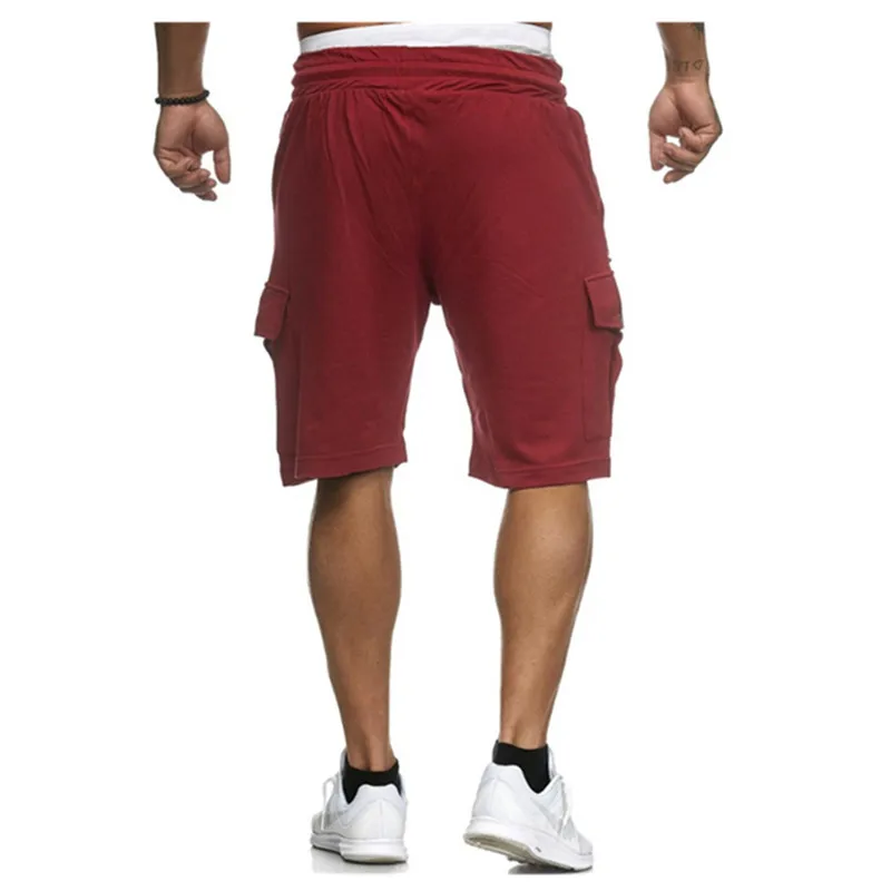 HoT Summer Jogger Sporting Thin Men Black Bodybuilding Short Pants Male Cotton Casual Black and White Hip-hop Shorts