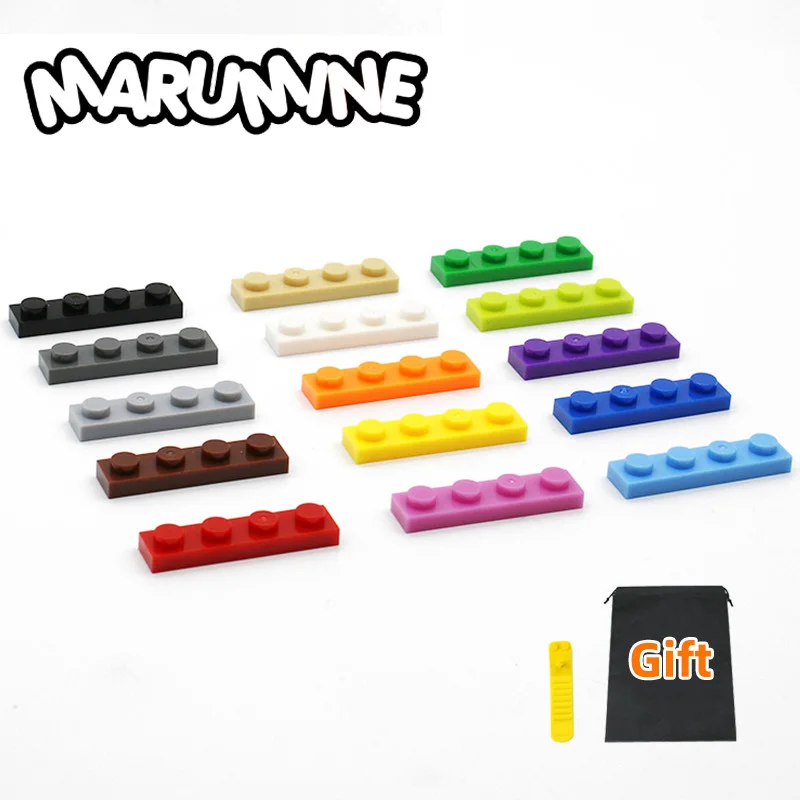 MARUMINE 300 шт. 1x4 блоки Базовая пластина строительные Классические развивающие